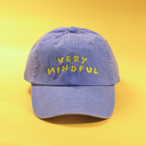 'very mindful' blue hat