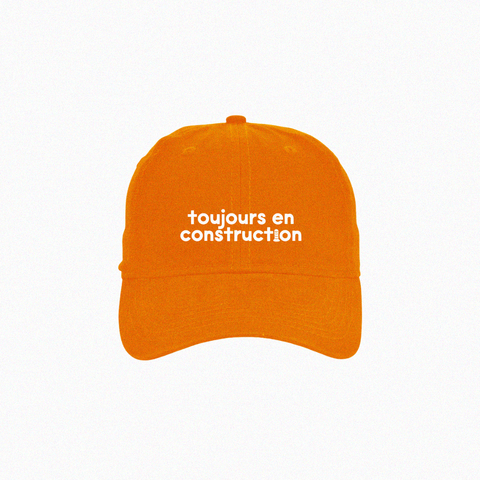 'toujours en construction' dad hat in montreal orange