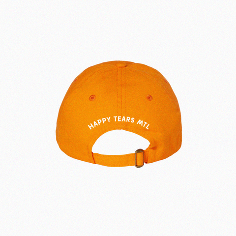 Chapeau de papa «toujours en construction» en orange montréal