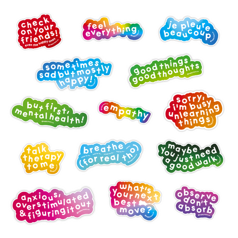 good things good thoughts - vinyl sticker