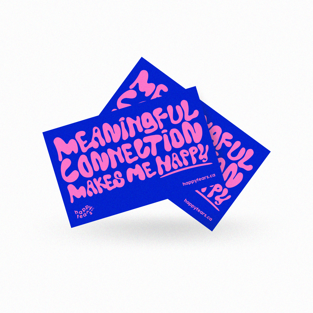 'meaningful connection makes me happy' sticker set (x2)